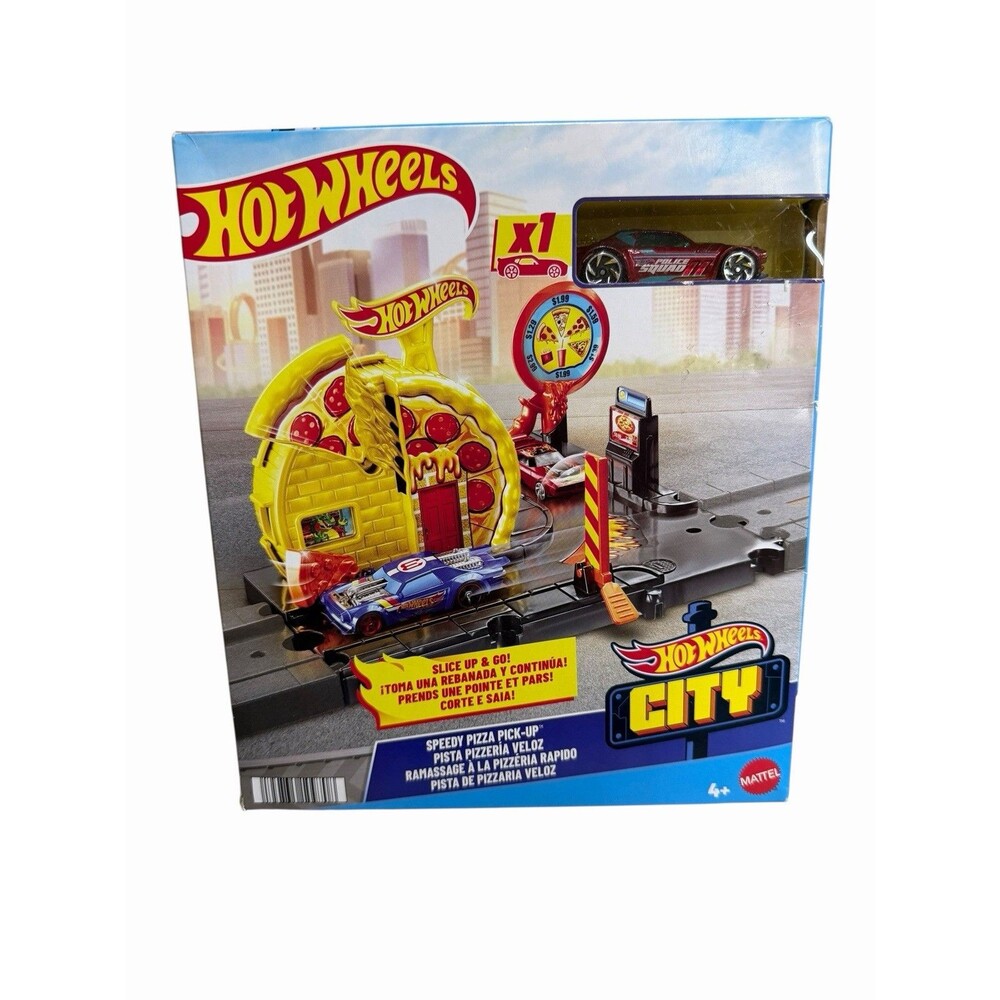 Hot Wheels City Speedy Pizza Pick-Up Track Set